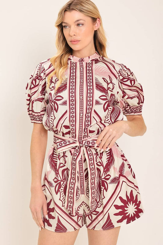 Printed Romper