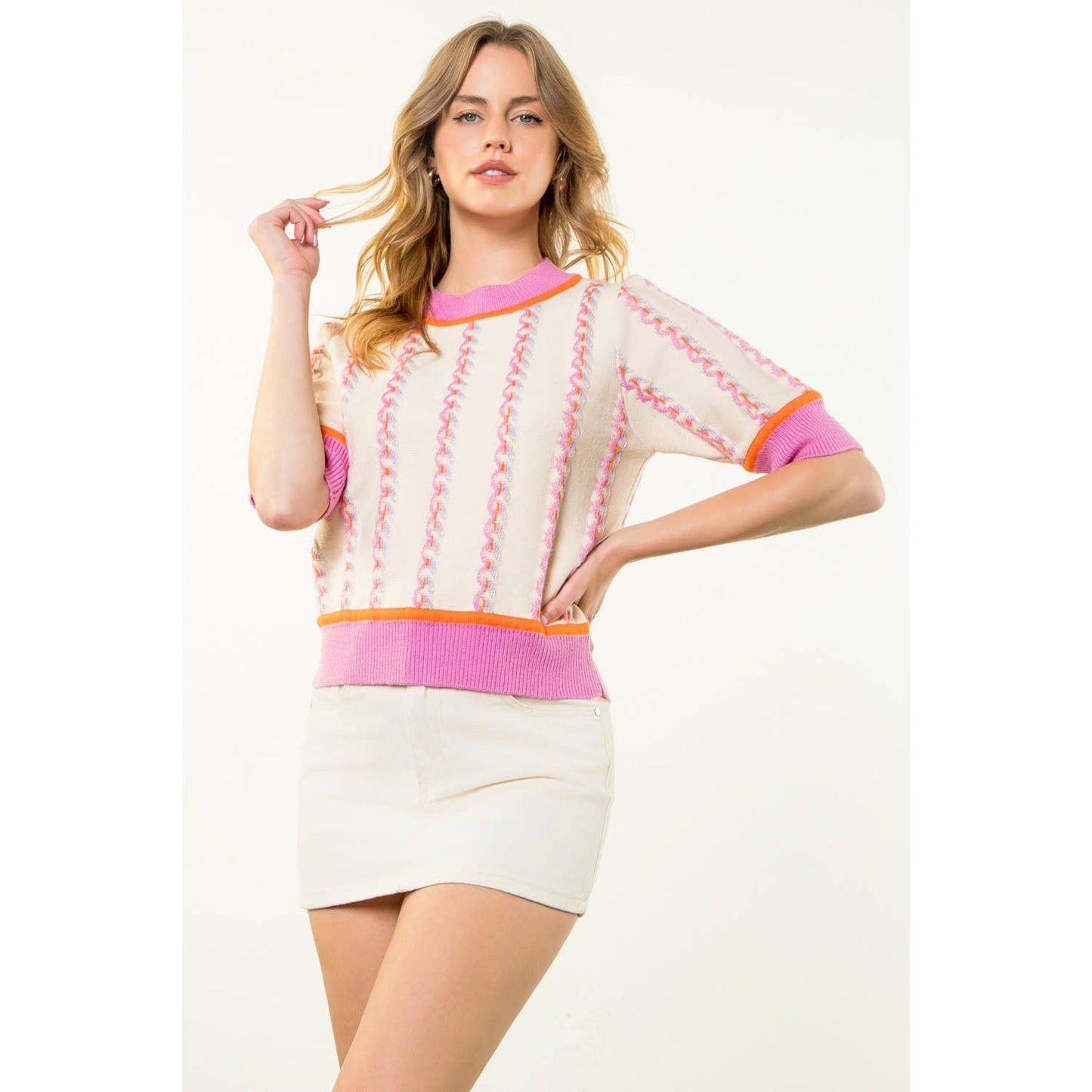 Short Sleeve Knit Top