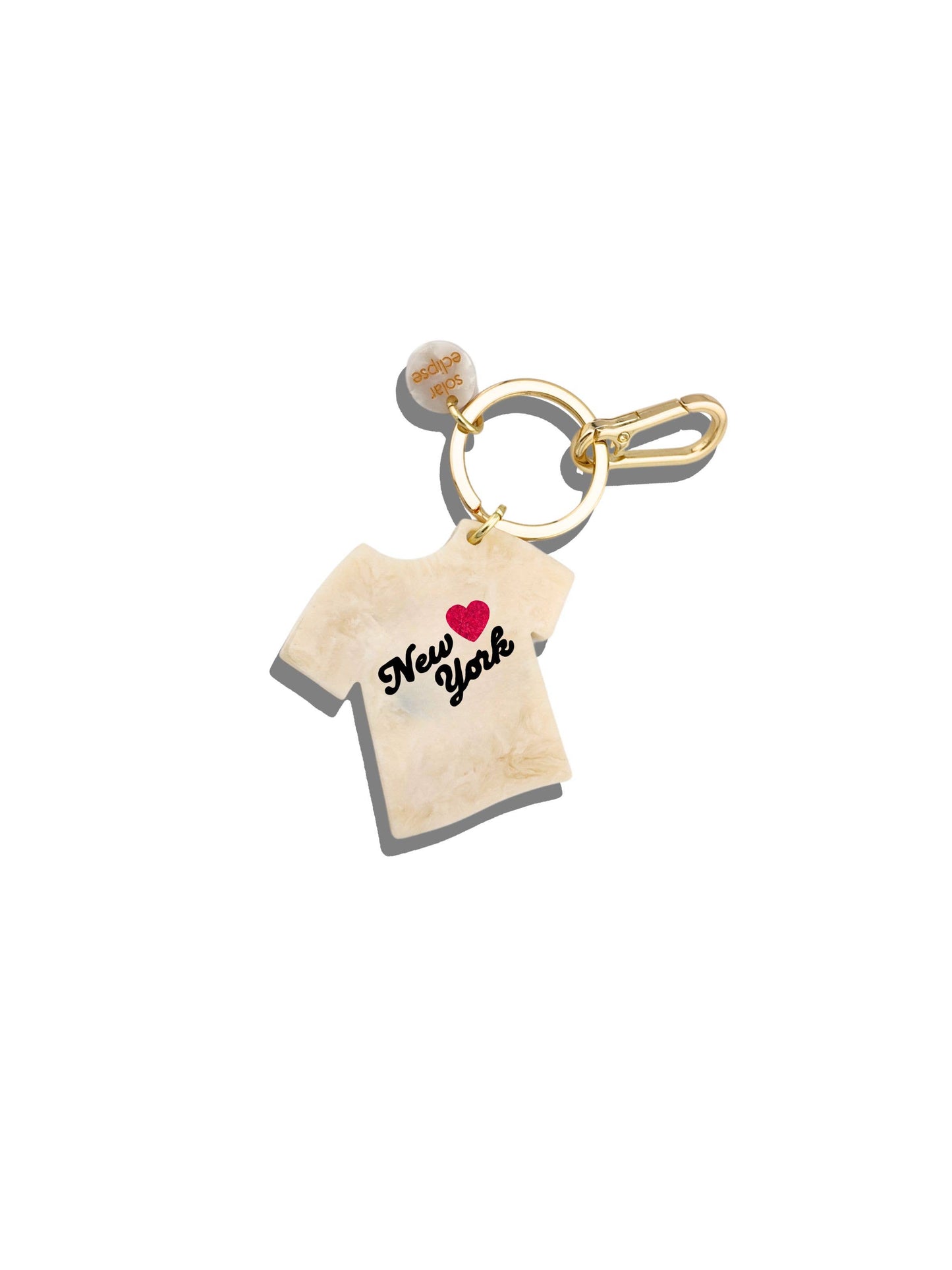 Hand-painted NYC T-shirt Bag Charm + Keychain | Eco-Friendly