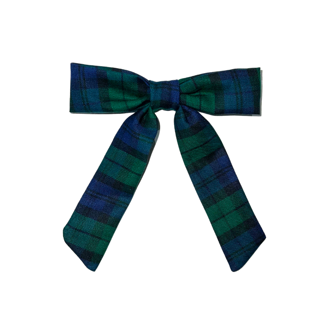 Tartan Christmas Plaid Hair Bow Barrette | Emily Bow
