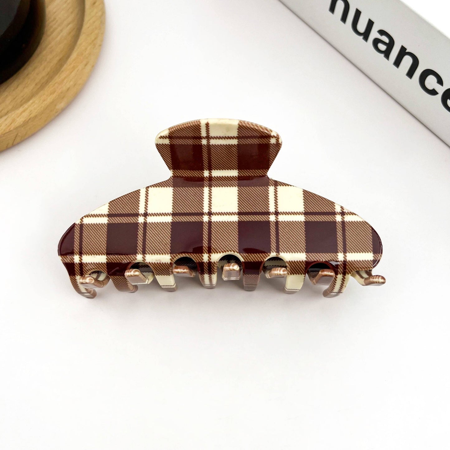 Vintage Plaid Hair Clip
