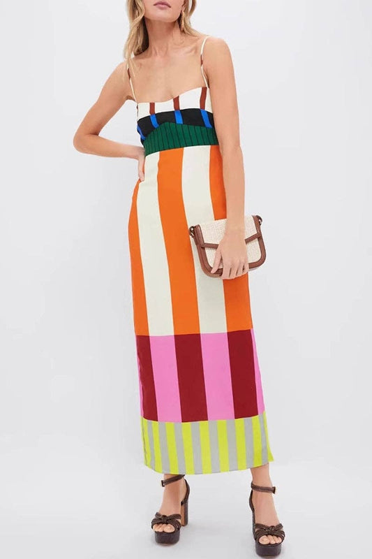 Colorblock Maxi Dress