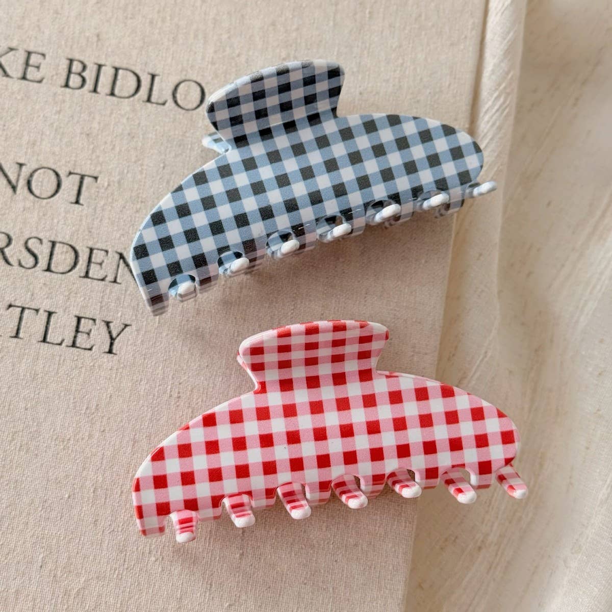 Gingham Hair Clip