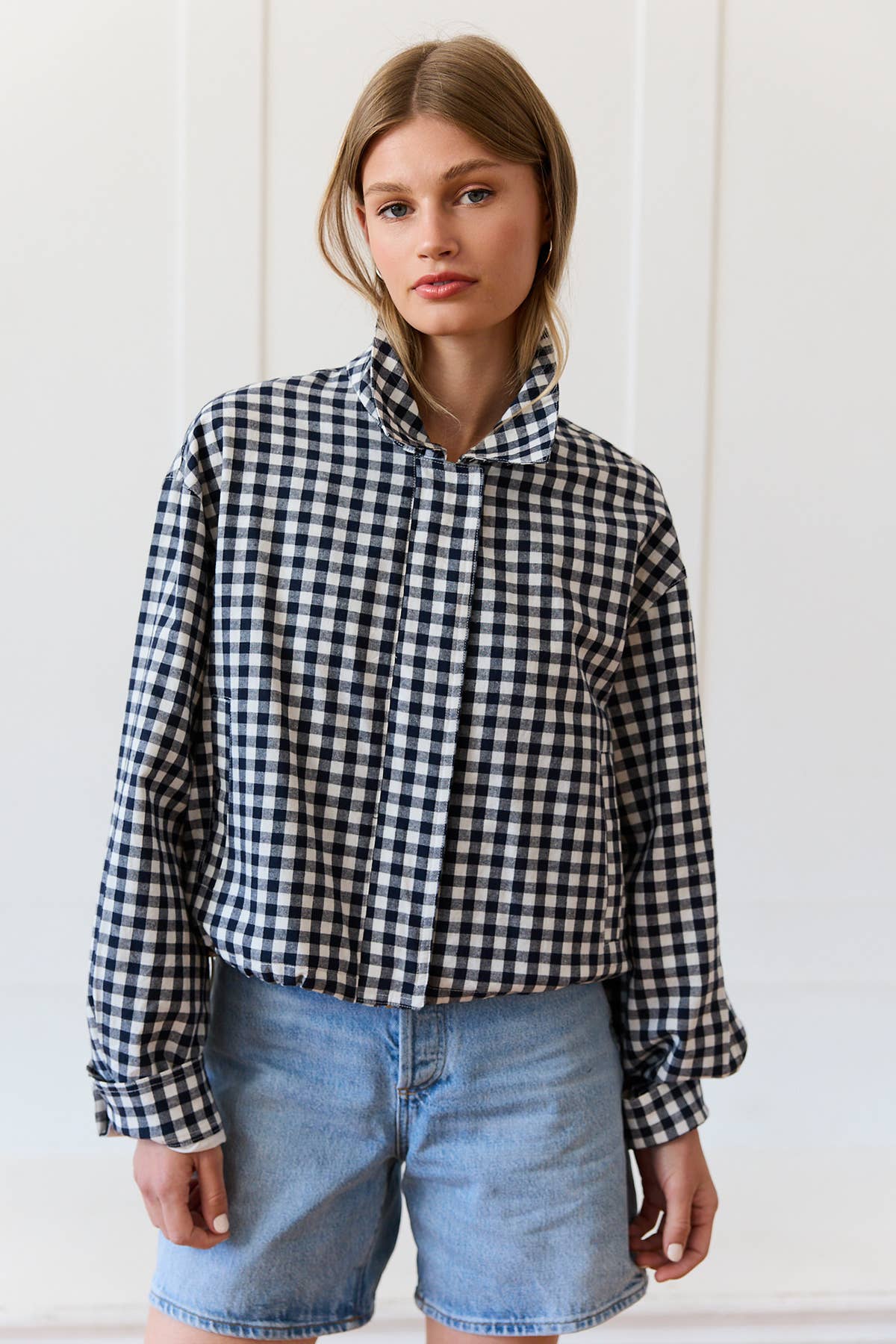 Gingham Zip Jacket