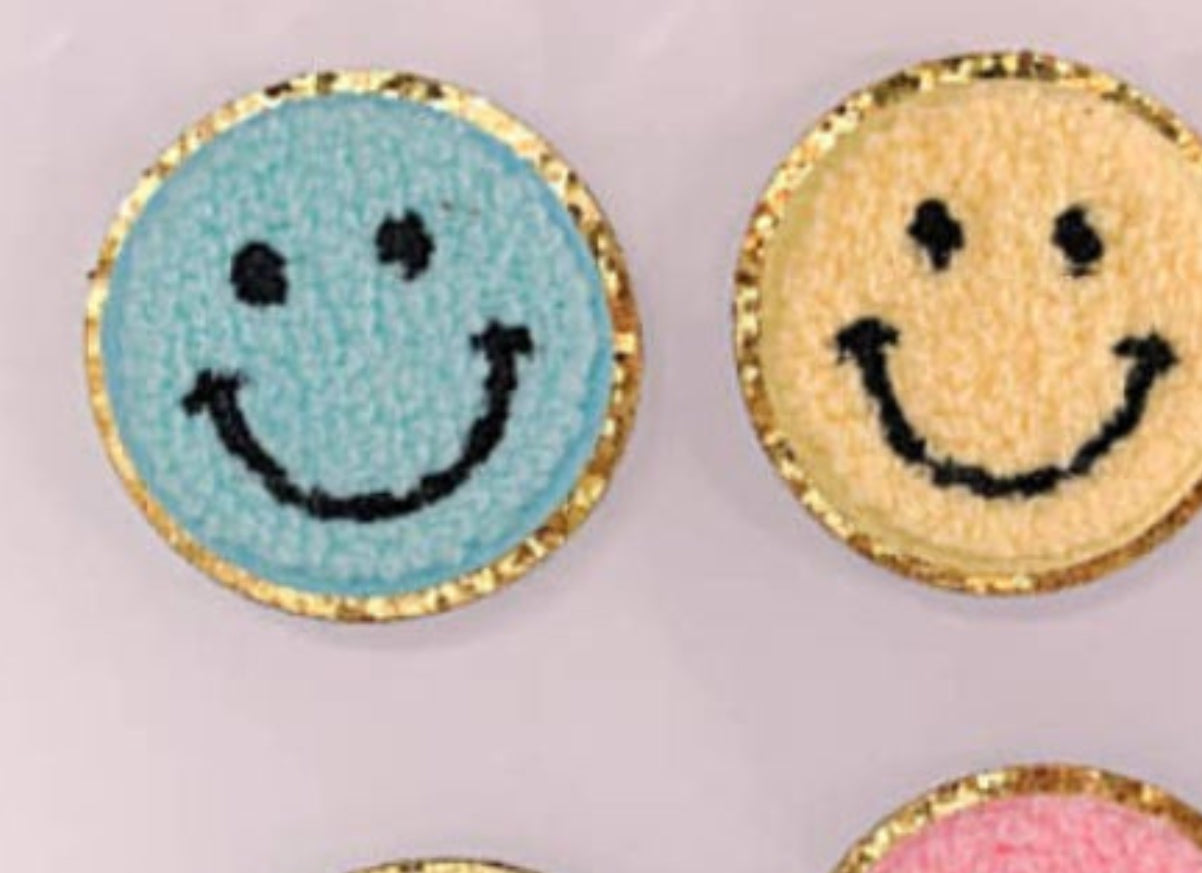 Blue Smiley Face Patch