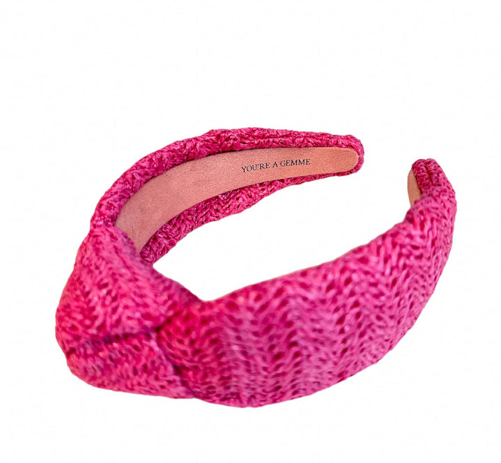Bright Raffia knotted Headband
