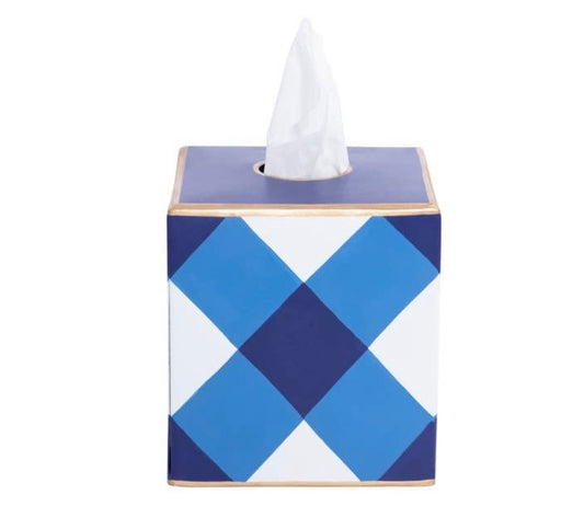 Navy Tissue Box Cover