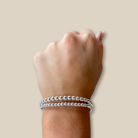 925 Sterling Silver beaded bracelet