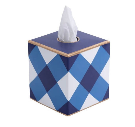 Navy Tissue Box Cover