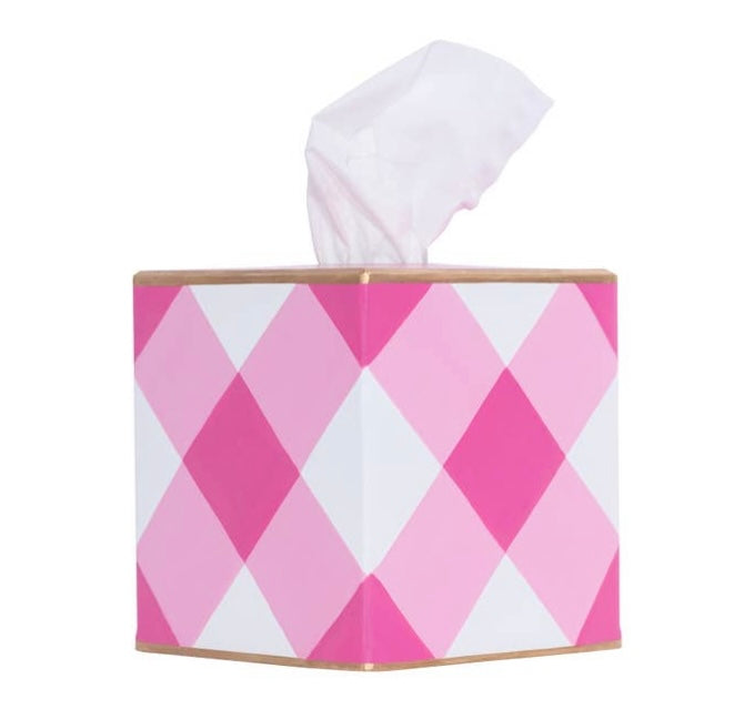 Pink Tissue Box Cover