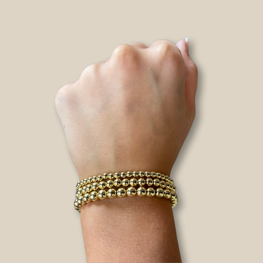 18k Gold Filled beaded bracelet